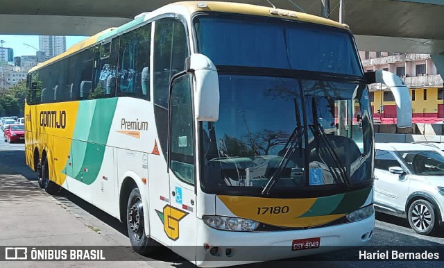 Empresa Gontijo de Transportes 17180 na cidade de Belo Horizonte, Minas Gerais, Brasil, por Hariel Bernades. ID da foto: 11328069.