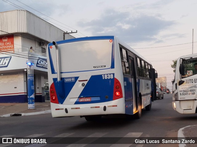 Transvida Transporte Coletivo 1838 na cidade de Ji-Paraná, Rondônia, Brasil, por Gian Lucas  Santana Zardo. ID da foto: 11329714.