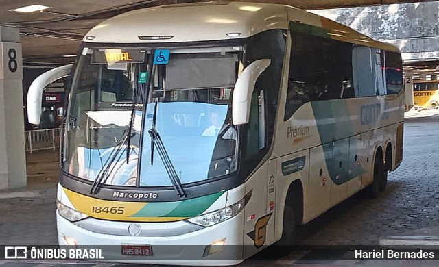 Empresa Gontijo de Transportes 18465 na cidade de Belo Horizonte, Minas Gerais, Brasil, por Hariel Bernades. Número da foto: #11328134.
