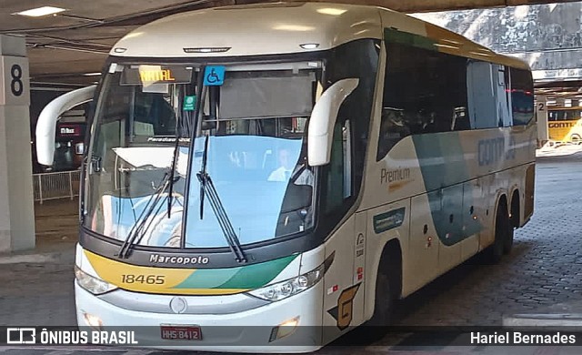 Empresa Gontijo de Transportes 18465 na cidade de Belo Horizonte, Minas Gerais, Brasil, por Hariel Bernades. ID da foto: 11328134.