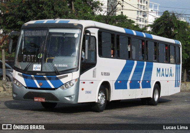 Viação Mauá RJ 185.004 na cidade de Niterói, Rio de Janeiro, Brasil, por Lucas Lima. ID da foto: 11406974.