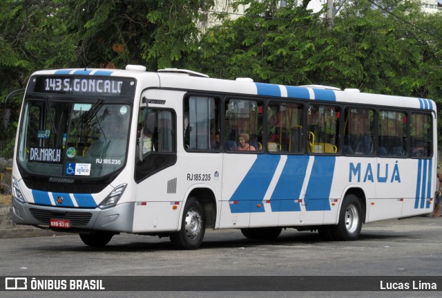 Viação Mauá RJ 185.235 na cidade de Niterói, Rio de Janeiro, Brasil, por Lucas Lima. ID da foto: 11407038.