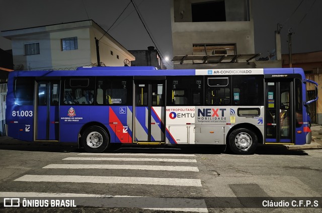 Next Mobilidade - ABC Sistema de Transporte 81.003 na cidade de São Paulo, São Paulo, Brasil, por Cláudio C.F.P.S. Número da foto: #11406822.