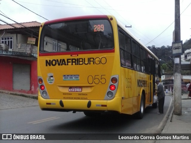 FAOL - Friburgo Auto Ônibus 055 na cidade de Nova Friburgo, Rio de Janeiro, Brasil, por Leonardo Correa Gomes Martins. Número da foto: #11406481.