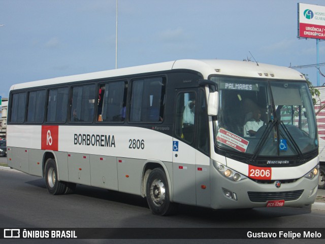Borborema Imperial Transportes 2806 na cidade de Recife, Pernambuco, Brasil, por Gustavo Felipe Melo. Número da foto: #11406276.