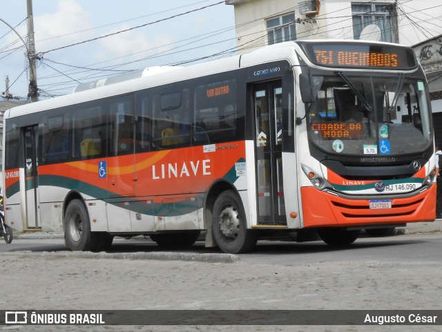 Linave Transportes RJ 146.090 na cidade de Queimados, Rio de Janeiro, Brasil, por Augusto César. Número da foto: #11407189.