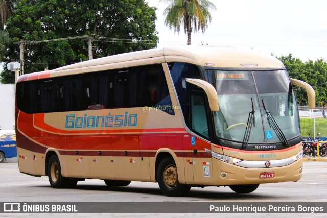 Auto Viação Goianésia 178003-9 na cidade de Goiânia, Goiás, Brasil, por Paulo Henrique Pereira Borges. ID da foto: 11406246.