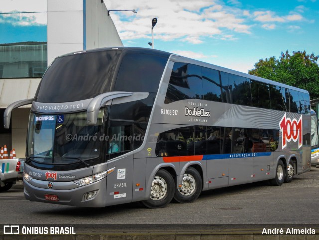 Auto Viação 1001 RJ 108.517 na cidade de Rio de Janeiro, Rio de Janeiro, Brasil, por André Almeida. ID da foto: 11404801.