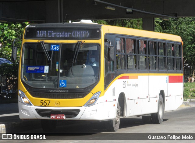 Empresa Metropolitana 567 na cidade de Recife, Pernambuco, Brasil, por Gustavo Felipe Melo. ID da foto: 11408119.