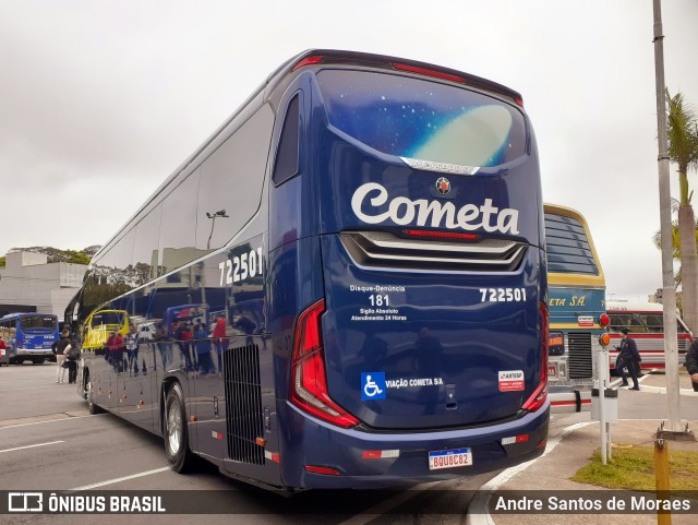 Viação Cometa 722501 na cidade de Barueri, São Paulo, Brasil, por Andre Santos de Moraes. ID da foto: 11408771.