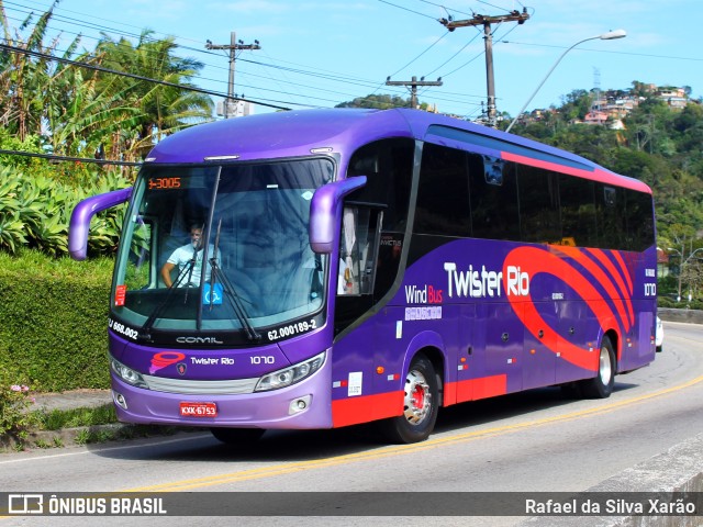 Twister Rio Transporte e Turismo 1070 na cidade de Petrópolis, Rio de Janeiro, Brasil, por Rafael da Silva Xarão. ID da foto: 11409928.