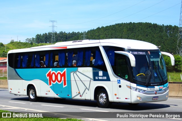 Auto Viação 1001 RJ 108.032 na cidade de Aparecida, São Paulo, Brasil, por Paulo Henrique Pereira Borges. ID da foto: 11409459.