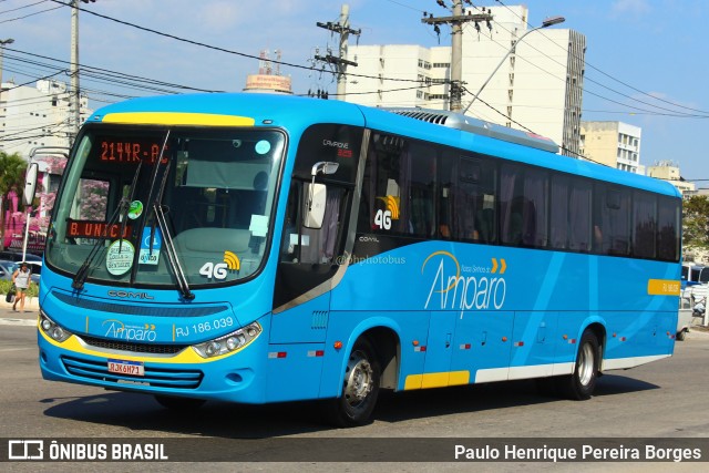 Viação Nossa Senhora do Amparo RJ 186.039 na cidade de Niterói, Rio de Janeiro, Brasil, por Paulo Henrique Pereira Borges. ID da foto: 11409436.