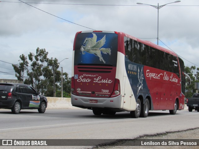 Expresso São Luiz 7800 na cidade de Caruaru, Pernambuco, Brasil, por Lenilson da Silva Pessoa. ID da foto: 11409194.