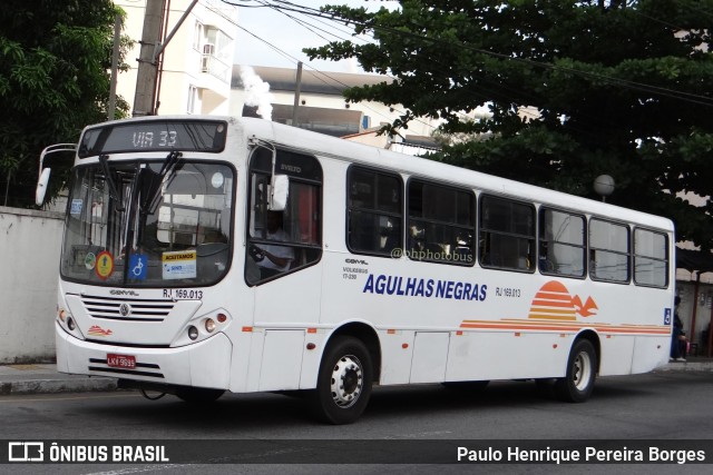 Viação Agulhas Negras RJ 169.013 na cidade de Volta Redonda, Rio de Janeiro, Brasil, por Paulo Henrique Pereira Borges. ID da foto: 11409493.