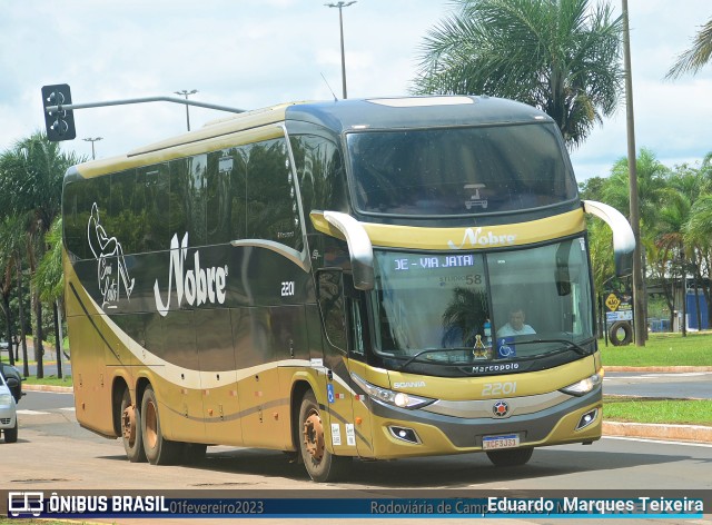 Nobre Transporte Turismo 2201 na cidade de Campo Grande, Alagoas, Brasil, por Eduardo  Marques Teixeira. ID da foto: 11407737.