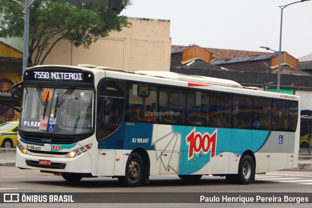 Auto Viação 1001 RJ 108.607 na cidade de Rio de Janeiro, Rio de Janeiro, Brasil, por Paulo Henrique Pereira Borges. ID da foto: 11332353.