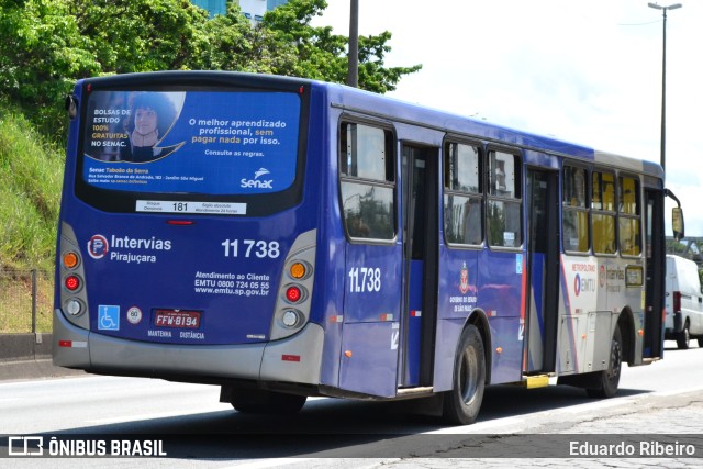 Viação Pirajuçara 11.738 na cidade de Taboão da Serra, São Paulo, Brasil, por Eduardo Ribeiro. Número da foto: #11330349.