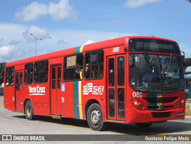 Expresso Vera Cruz 080 na cidade de Recife, Pernambuco, Brasil, por Gustavo Felipe Melo. ID da foto: 11331476.