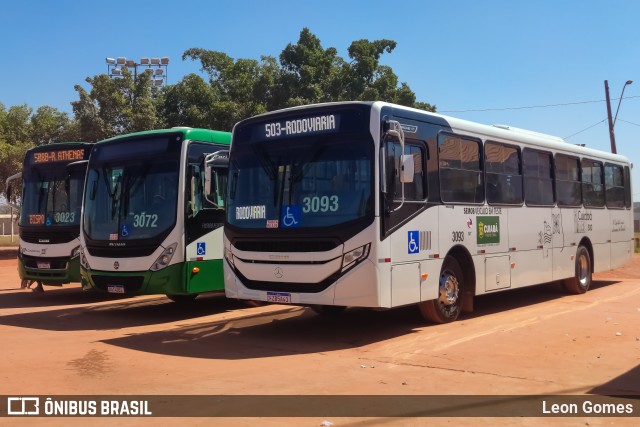 Expresso Caribus Transportes 3093 na cidade de Cuiabá, Mato Grosso, Brasil, por Leon Gomes. ID da foto: 11331314.