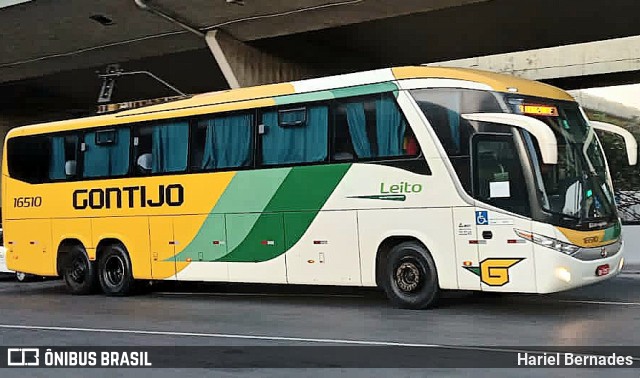 Empresa Gontijo de Transportes 16510 na cidade de Belo Horizonte, Minas Gerais, Brasil, por Hariel Bernades. ID da foto: 11330107.