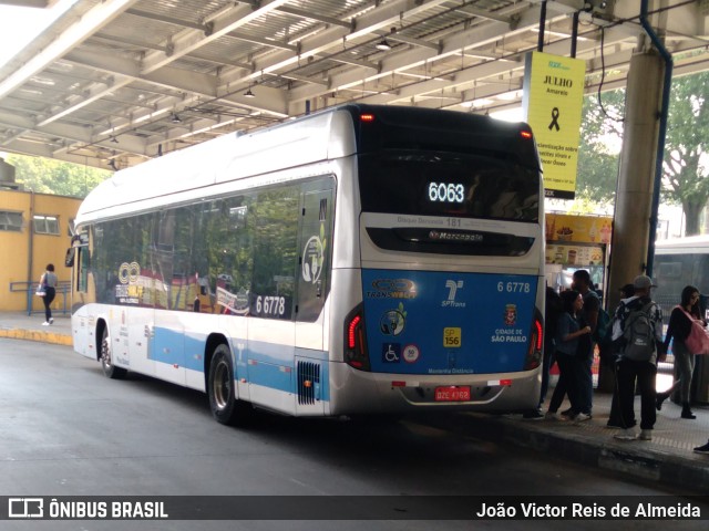 Transwolff Transportes e Turismo 6 6778 na cidade de São Paulo, São Paulo, Brasil, por João Victor Reis de Almeida. Número da foto: #11330096.