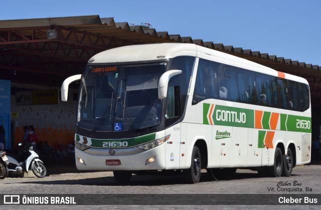 Empresa Gontijo de Transportes 21630 na cidade de Vitória da Conquista, Bahia, Brasil, por Cleber Bus. ID da foto: 11333718.