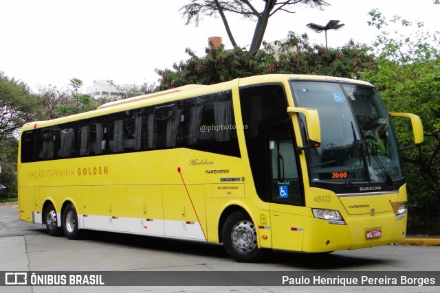 Viação Itapemirim 48103 na cidade de São Paulo, São Paulo, Brasil, por Paulo Henrique Pereira Borges. ID da foto: 11334156.