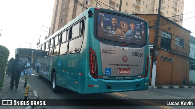 Auto Viação Urubupungá 00361 na cidade de Osasco, São Paulo, Brasil, por Lucas Kevin. Número da foto: #11333524.