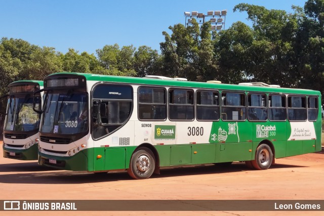 Expresso Caribus Transportes 3080 na cidade de Cuiabá, Mato Grosso, Brasil, por Leon Gomes. ID da foto: 11332621.