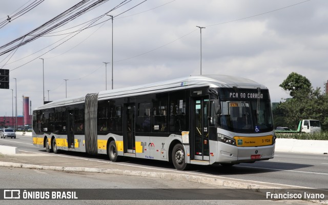 Viação Metrópole Paulista - Zona Leste 3 1124 na cidade de São Paulo, São Paulo, Brasil, por Francisco Ivano. Número da foto: #11332774.