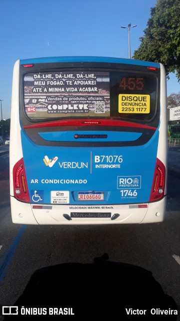 Viação Verdun B71076 na cidade de Rio de Janeiro, Rio de Janeiro, Brasil, por Victor  Oliveira. Número da foto: #11333152.