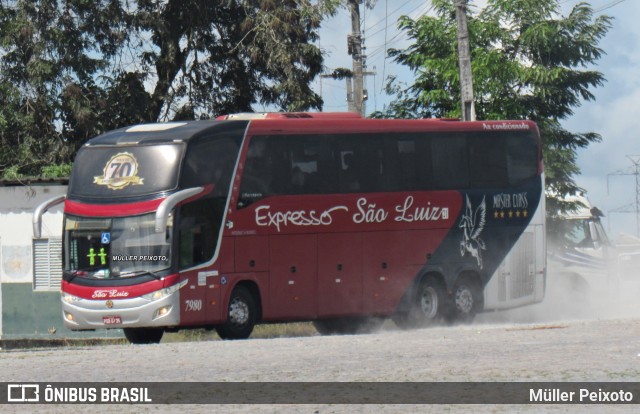 Expresso São Luiz 7980 na cidade de Rio Largo, Alagoas, Brasil, por Müller Peixoto. ID da foto: 11335202.