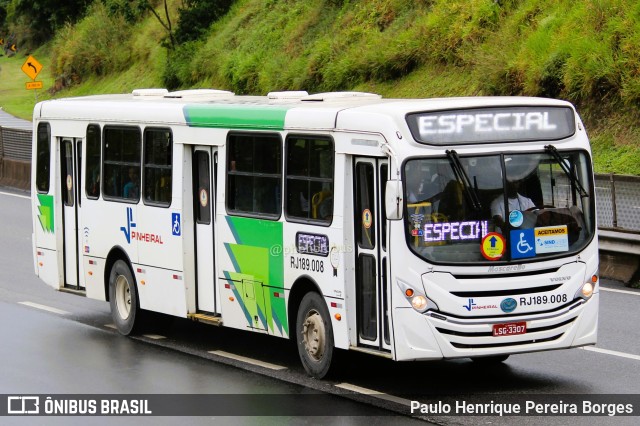 Viação Pinheiral RJ 189.008 na cidade de Piraí, Rio de Janeiro, Brasil, por Paulo Henrique Pereira Borges. Número da foto: #11336397.