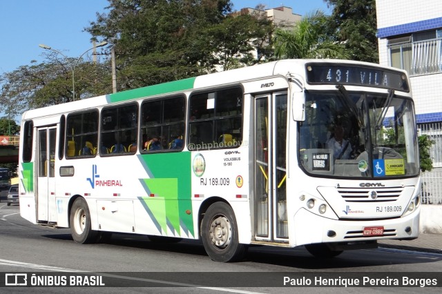 Viação Pinheiral RJ 189.009 na cidade de Volta Redonda, Rio de Janeiro, Brasil, por Paulo Henrique Pereira Borges. ID da foto: 11336420.