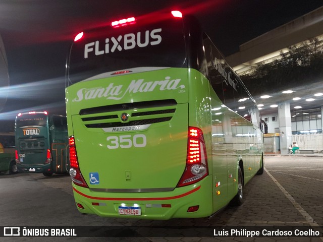 Santa Maria Fretamento e Turismo 350 na cidade de Belo Horizonte, Minas Gerais, Brasil, por Luis Philippe Cardoso Coelho. ID da foto: 11335928.