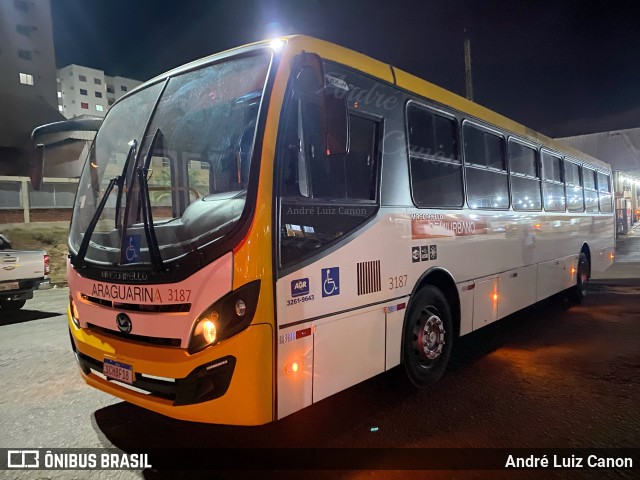 Viação Araguarina 3187 na cidade de Goiânia, Goiás, Brasil, por André Luiz Canon. ID da foto: 11335107.