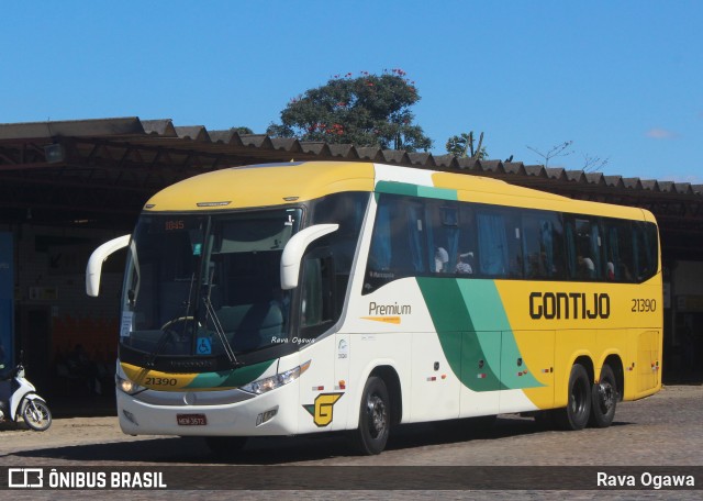 Empresa Gontijo de Transportes 21390 na cidade de Vitória da Conquista, Bahia, Brasil, por Rava Ogawa. ID da foto: 11336848.