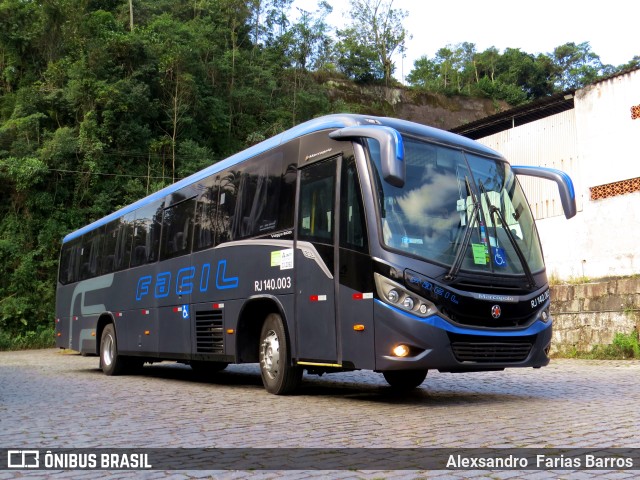 Fácil Transportes e Turismo RJ 140.003 na cidade de Petrópolis, Rio de Janeiro, Brasil, por Alexsandro  Farias Barros. ID da foto: 11335844.