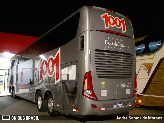 Auto Viação 1001 RJ 108.690 na cidade de Garuva, Santa Catarina, Brasil, por Andre Santos de Moraes. ID da foto: 11339195.