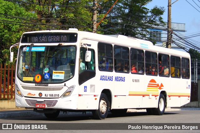 Viação Agulhas Negras RJ 169.010 na cidade de Volta Redonda, Rio de Janeiro, Brasil, por Paulo Henrique Pereira Borges. Número da foto: #11338279.