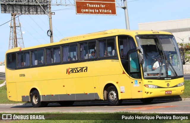 Kaissara - Viação Caiçara 15936 na cidade de Vitória, Espírito Santo, Brasil, por Paulo Henrique Pereira Borges. ID da foto: 11338217.