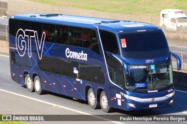 Viação Cometa 17316 na cidade de Resende, Rio de Janeiro, Brasil, por Paulo Henrique Pereira Borges. ID da foto: 11338238.