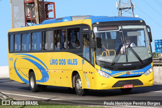 Viação Lírio dos Vales 12100 na cidade de Vitória, Espírito Santo, Brasil, por Paulo Henrique Pereira Borges. Número da foto: #11338214.