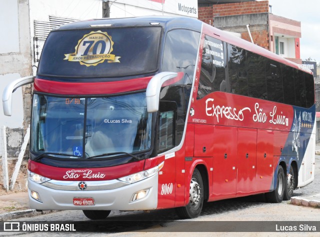 Expresso São Luiz 8060 na cidade de Caruaru, Pernambuco, Brasil, por Lucas Silva. ID da foto: 11337533.