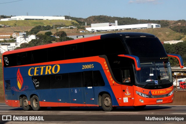 Viação Cetro 20005 na cidade de Belo Horizonte, Minas Gerais, Brasil, por Matheus Henrique. ID da foto: 11338891.