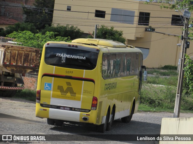 Viação Itapemirim 5099 na cidade de Caruaru, Pernambuco, Brasil, por Lenilson da Silva Pessoa. Número da foto: #11337886.