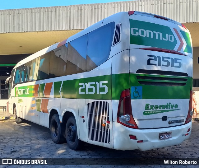 Empresa Gontijo de Transportes 21515 na cidade de Governador Valadares, Minas Gerais, Brasil, por Wilton Roberto. ID da foto: 11337862.