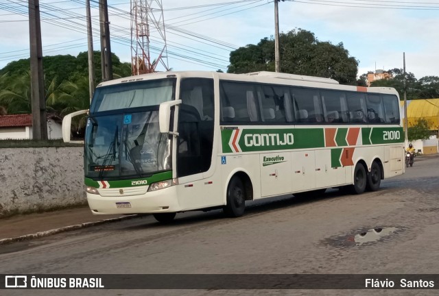 Empresa Gontijo de Transportes 21010 na cidade de Cruz das Almas, Bahia, Brasil, por Flávio  Santos. ID da foto: 11342905.