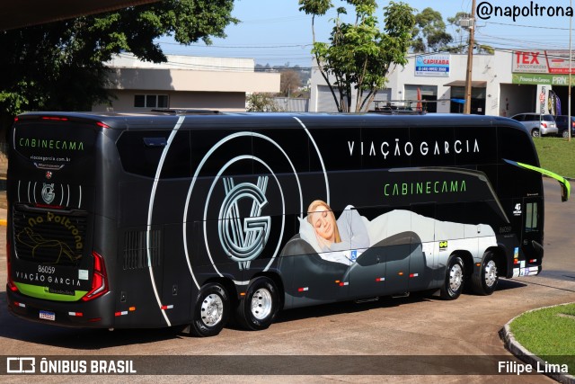 Viação Garcia 86059 na cidade de Foz do Iguaçu, Paraná, Brasil, por Filipe Lima. Número da foto: #11344833.